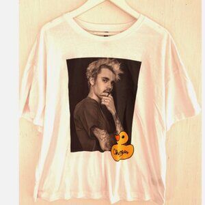 JUSTIN BIEBER Changes Album Concert Tour Double Side Graphic T Shirt H&M Size L